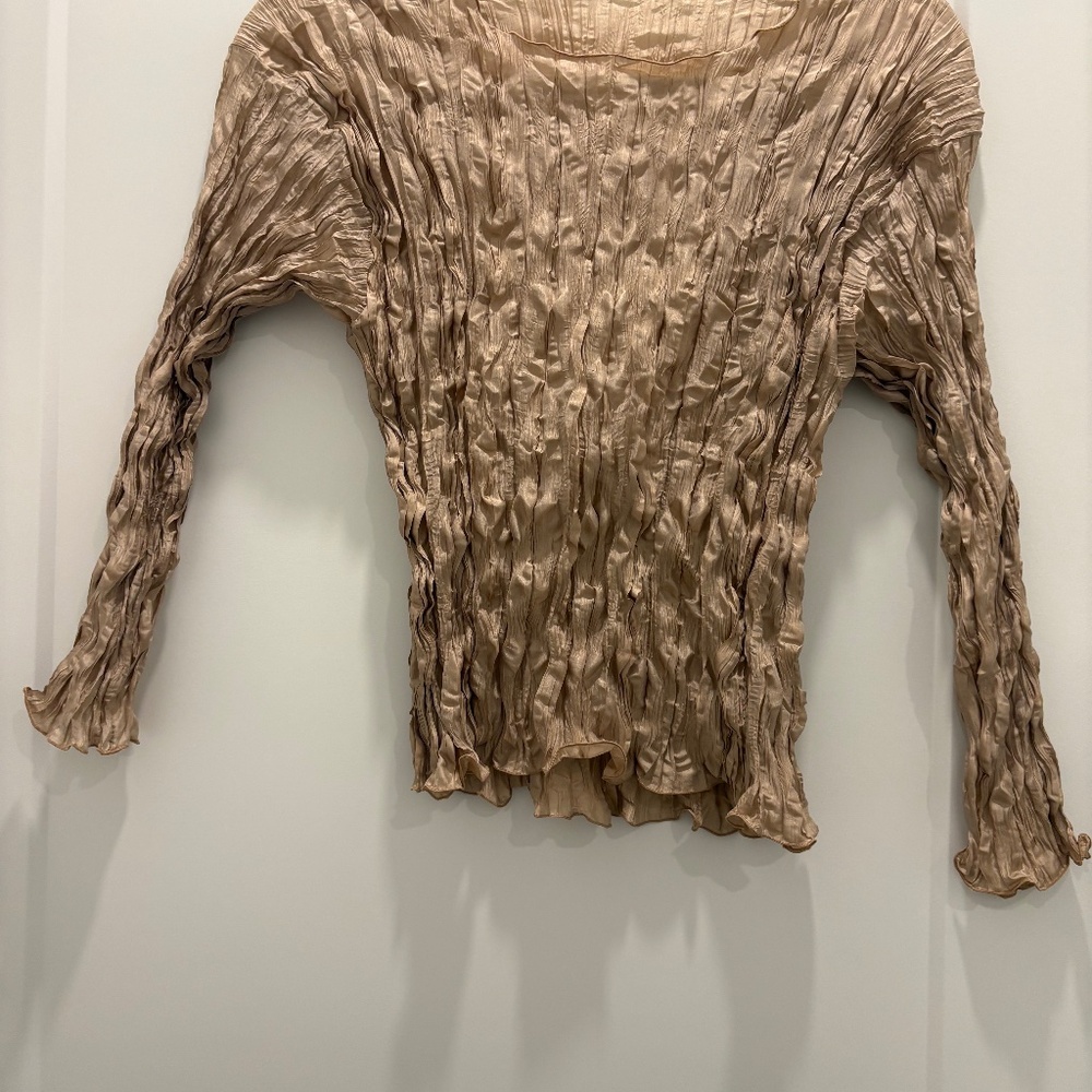 Michel LeBrun France Taupe Top; Size 2